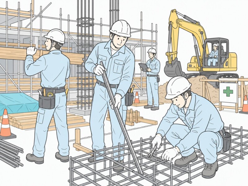 建設現場で働く作業員