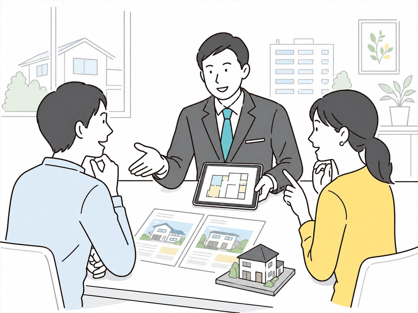 接客・商談を行う不動産売買営業