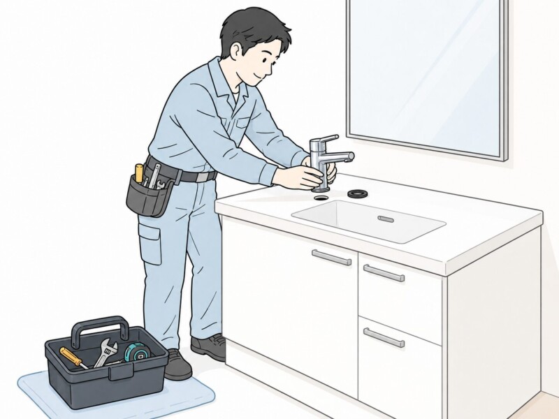 安全装備を着用して作業する職人