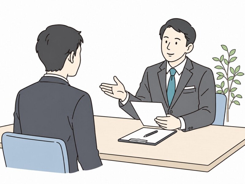 経営者との採用打ち合わせの様子